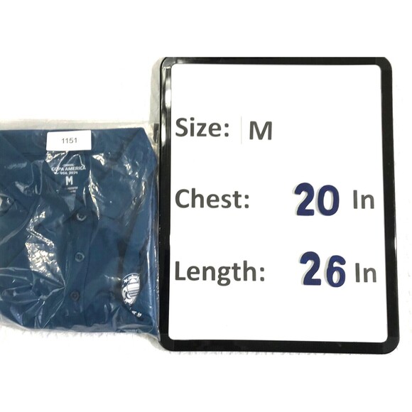 Copa America Official Size M Womens Blue Teal Polo Shirt Conmebol Soccer - Picture 7 of 9